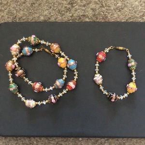 Vintage Handmade Bead Multicolored Necklace